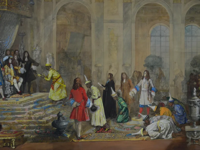 1829-Jacques Edmond Leman - Luigi XIV e gli ambasciatori del re del Siam